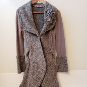 Brown Wool coat made in italy